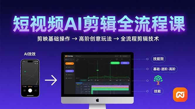 （15647期）短视频AI剪辑技能，从剪映基础操作到高阶创意玩法，全流程剪辑技术-LanTi云网创