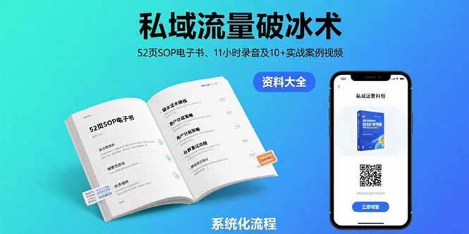 （15627期）私域流量破冰术-8月：52页SOP电子书、11小时录音及10+实战案例视频-LanTi云网创