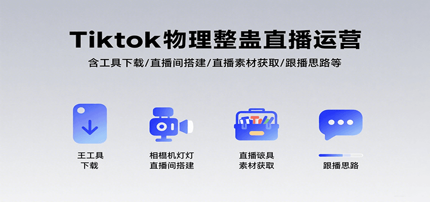 Tiktok物理整蛊直播运营，包含工具下载/直播间搭建/直播素材获取/跟播思路等-LanTi云网创