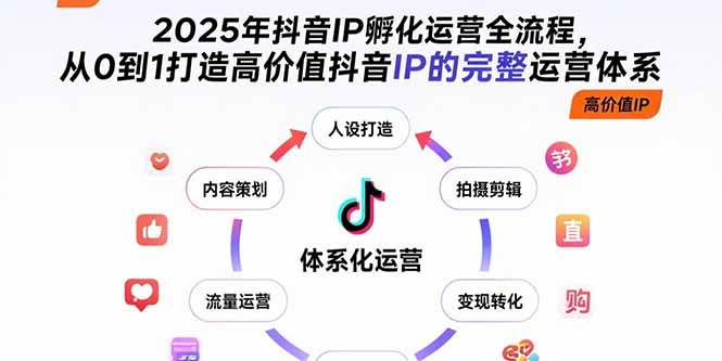 （15610期）2025年抖音IP孵化运营全流程，从0到1打造高价值抖音IP的完整运营体系-LanTi云网创