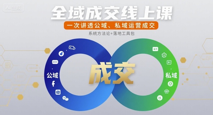 全域成交线上课，一次讲透公域、私域运营成交-LanTi云网创