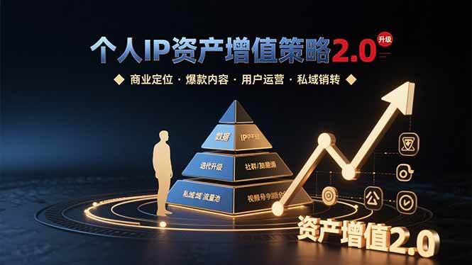 （15653期）个人IP资产增值策略2.0 拆解商业定位/爆款内容/用户运营/私域销转四大模块-LanTi云网创