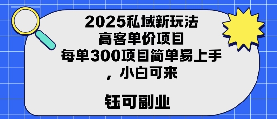 2025私域新玩法高客单价，每单3张操作简单，小白可轻松上手-LanTi云网创