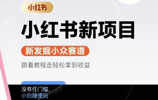 小红书新项目，新发掘出来的小众赛道 ，跟着教程走轻松拿到收益，没有任何门槛，小白随便玩-LanTi云网创