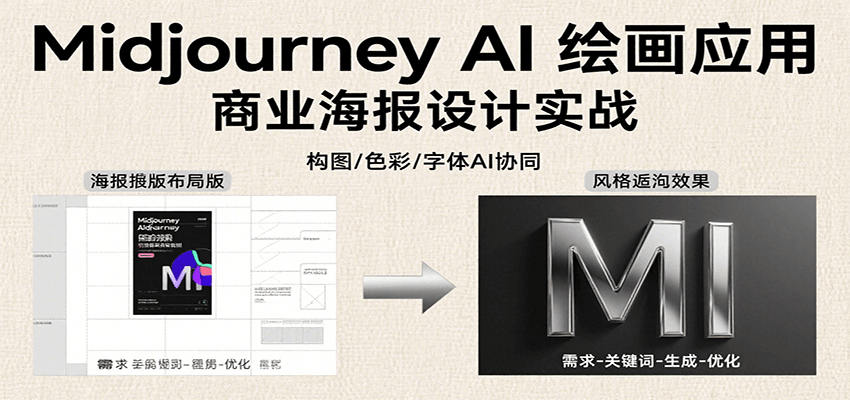 Midjourney AI绘画应用，关键词指令解析、漫画头像制作、海报设计、3D人物生成等-LanTi云网创