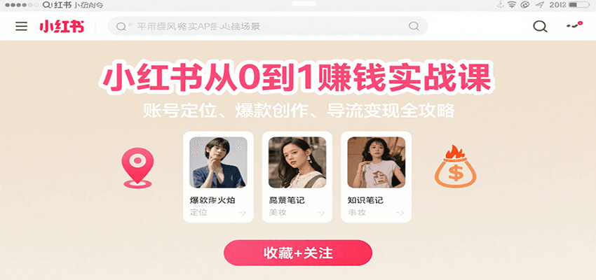 小红书从0到1赚钱实战课：账号定位、 爆款创作 、导流变现全攻略-LanTi云网创